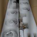 KCO Lighting Modern Globe Linear Chandelier 6 Light Milk Glass Chandeliers White and Gold Pendant Light Fixture Mid Century Rectangle Chandelier Brass Sputnik Island Lights for Kitchen