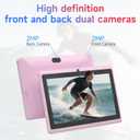 Android 14 Tablet 7 inch Tablets with Case, 8GB RAM 32GB ROM 1TB Expand, Quad-Core Processor Tablet PC, 1024 x 600 IPS Screen, Dual Camera, 3000mAh Battery, Bluetooth, WiFi, GMS, Widevine L1, Pink