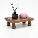 French Country Rustic Wood Riser Pedestal Stand - Kitchen Counter & Table Display, Wooden Decorative Stand for Coffee Table