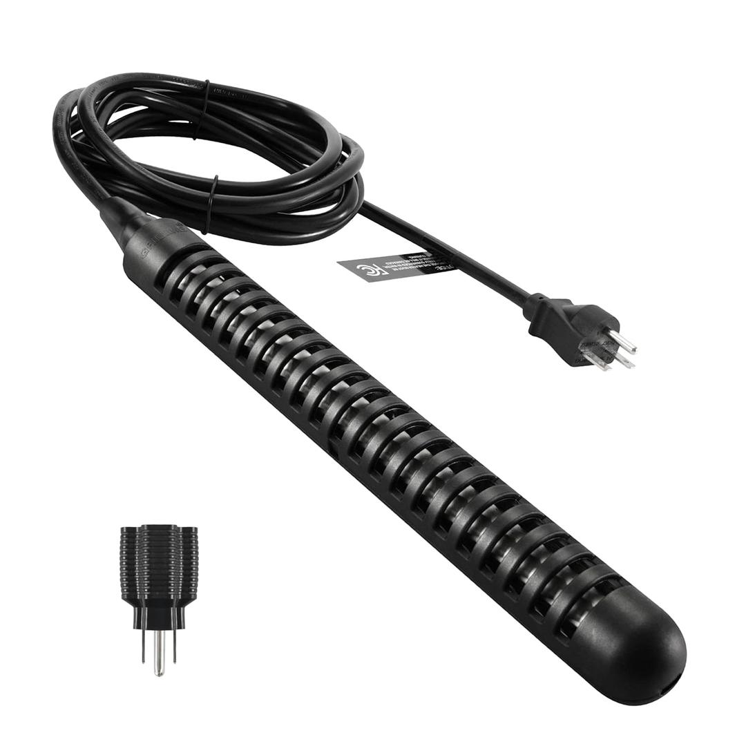 GRILLME 240V 3000W Titanium Immersion Bathtub and Swimming Pool Water Heater,Fully Submersible Portable Electric Heater,30 Galons Bathtub Heater,Seawater Aquaculture,NEMA 6-15P Plug,100% Waterproof
