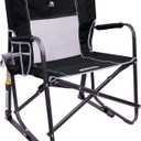 GCI Outdoor Freestyle Rocker XL Portable Folding Rocking Chair and Outdoor Camping Chair (Black)