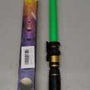 Light Up LED Saber with FX Sound Effects, Retractable Light Swords, Blue Red Green Yellow, for Halloween Dress Up Parties Birthday Christmas Galaxy War Fighters (Green)