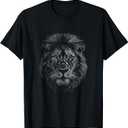 Lion Head Graphic Face Art Design T-Shirt Size S
