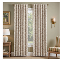 Floral Blackout Curtains for Bedroom Living Room 63 Inches Length Farmhouse Curtains Room Darkening Vintage Drapes Traditional Rod Pocket Window Treatment 2 Panels Set Taupe on Beige, Size: 40"W x 63"L (Pack of 2)
