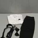 SALNIER Toddler Boy Suit Baby Boys Wedding Dress Outfit Formal Gentleman Clothes Set Dress Shirt Bowtie Suspenders Pants (3T)