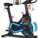 Exercise Bikes for Home,Indoor Cycling Bike with Adjustable Magnetic,Brake Pad Resistance Silent Belt Drive,330lbs Weight Capacity &Upgraded Version Seat for Home Cardio&Weight Loss (89W-Blue)