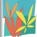 Art Wall Grasses I Gallery Wrapped Canvas Art by Jan Weiss, 18 by 18-Inch