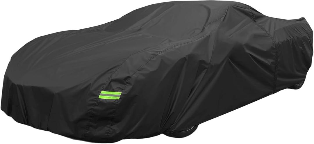 X AUTOHAUX Waterproof Car Cover for Chevrolet Corvette C3 1968-1982 Outdoor Full Car Cover with Zipper Door for Snow Rain Dust All Weather Protection