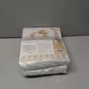 Organic All in One Crib Sheet and Mattress Protector - Waterproof Protectors - Reusable Washable  Fits Cribs  52x28- with 9 Skirt White