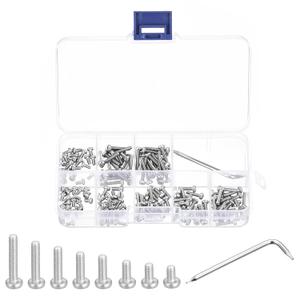 uxcell M2.5 Torx Security Screws Kit, (M2.5x4/5/6/8/10/12/14/16mm) 160pcs 304 Stainless Steel Pan Head Tamper Proof Screw, W T8 Wrench Bolts