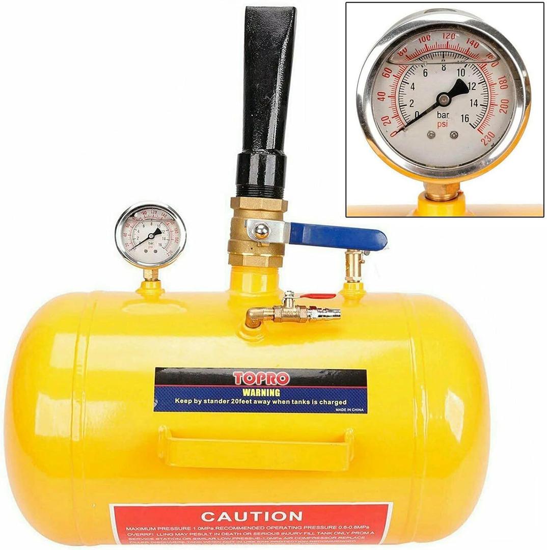 BLACKHORSE-RACING 5 Gallon Air Tire Bead Seater - 145PSI Blaster Tool Seating Inflator w/Gauge Car Truck ATV Tank Heavy Duty