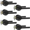 Asidrama 6 Pack Privacy Door Handles with Lock, Black Door Handles Interior for Bedroom or Bathroom, Heavy Duty Door Lever with Reversible Interior Door Handle for Left Right Sided Doors