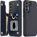 LETO Galaxy S23+ Plus Case,Luxury Flip Folio Leather Wallet Case Cover with Card Slots and for Girls Women,Protective Phone Case 6.6" Navy Blue