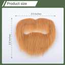 Cosela Self Adhesive Fake Mustache Men Cosplay Costume Facial Hair Halloween Novelty Stick On Fake Beard (Orange)