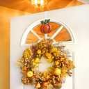 2 Pack Pumpkin & Witch with Fall Wreath Door Hanger, Fall Decoration Metal Over The Door Single Halloween Wreath Hanger Ornament Halloween Wreath Hangers for Front Door,Door Wreath Hanger