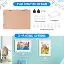 18X13 Kid's Art Display Frame - 2 Pack Artwork Pictures Holds 150 Front Opening Changeable Wood Grain Kids Art Frame with Storage for Drawings Schoolwork Art Projects at Home, 94954109
