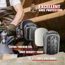 REXBETI Knee Pads for Work, Construction Knee Pads for Men, Heavy Duty Comfortable Anti-slip Foam Gel for Gardening Flooring and Cleaning, Strong Stretchable Straps, Gray