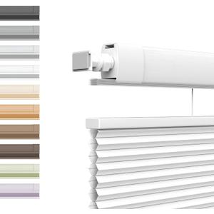 No Drill Top Down Bottom Up Cellular Shade, Cordless TDBU Honeycomb Blind for Window, No Drill, Easy Install, Thermal Insulated, Noise Reduction, for Home, Office, Light Filtering Custom Size