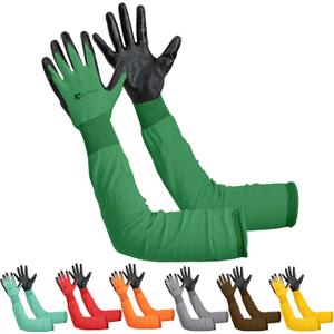 Long Sleeve Gardening Gloves Women and Men - Long Cuff Garden Gloves, Multipurpose Heavy Duty Outdoor and Indoor, XL