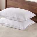 Basic Beyond King Size Bed Pillow - 2 Pack Hotel Collection Super Soft Down Alternative Pillow for Sleeping, 20x36 Inches (White)