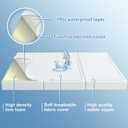 3 inch Trifold 38" Lx26 W Mini Mattress, Storage Bag Included, Water-Resistant and Removable Cover, Machine Washable, High Density Firm Support Foam, Easy-to-go for Outdoors & Travel