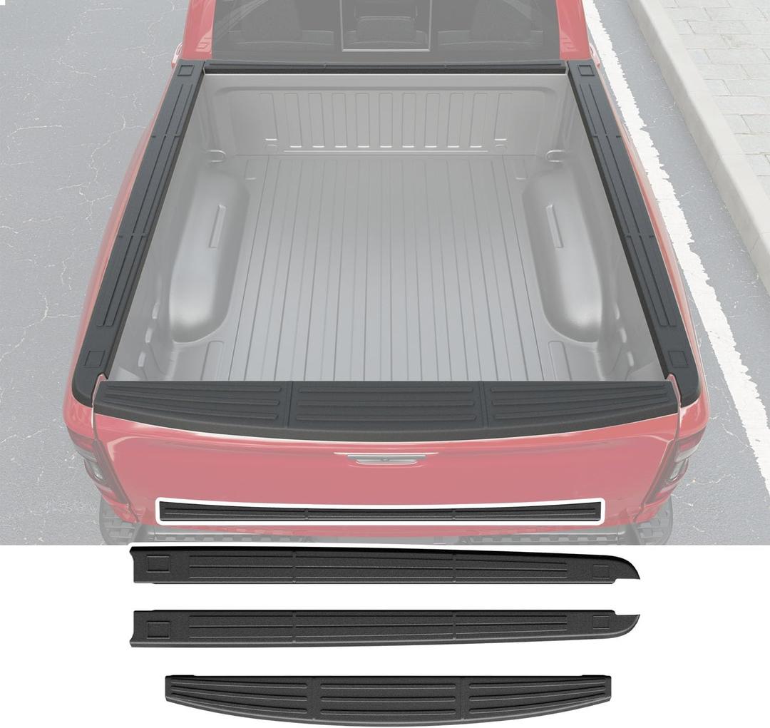 5.7FT Truck Bed Rail Caps Compatible with 2019-2025 Dodge Ram 1500 Bed Side Rail Cover Protector Tailgate Molding Cap Replacement for 2019-2025 Dodge Ram 1500 Accessories
