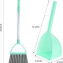 Nicunom Set of 4 Mini Broom with Dustpan for Kids, Children Broom and Dustpan Set Cleaning Set Boys Girls Little Housekeeping Helper Set for Kitchen Bathroom Pet
