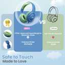 acer Kids Headphones - Over-Ear 85/94dB Volume Limiter, 3.5mm Jack Foldable Stereo Sound Headset for Toddlers Girls Boys Travel Learning Entertainment Tablet Kindle iPad PC Blue Green, HK03
