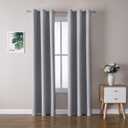 ChrisDowa Blackout Curtains 72 inches Long for Bedroom - 2 Panels Set Grommet Thermal Insulated Room Darkening Curtains for Living Room (Light Grey, 42 x 72 Inch)