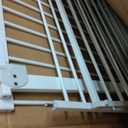 keny 36" Extra Tall Baby Gate for Stairs, 29"-55" Wide Auto Close Dog Gate for Doorways, Pressure Mounted Easy Walk Through Pet Gate with Door, White (29-55"Wide, 36"Tall)