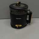 Topwit Hot Pot Electric with Steamer, 1.8L Ramen Cooker, Portable Electric Pot for Cooking, Multifunctional Cooker for Steak, Egg, Soup, Noodle with Power Adjustment, Dorm Room Essential, Black