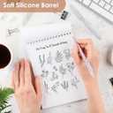 2 x Hapikalor Gel Pens, 6 Pcs 0.5mm Quick Dry Black Ink Pens Fine Point Smooth Writing Pens, Cute Gifts for Women Stocking Stuffers for Teen Girls (1 Count (Pack of 6), Multicolor)