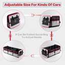 LIBZAKI Car Trunk Organizer,3 Compartments Big Trunk Storage, Large Capacity, Foldable, 95L Heavy Duty Storage Box for Car, SUV, Truck,Jeep, Includes 26L Cooler Bag-Gray&Black
