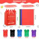 Addblu 100-Piece Christmas Employee Appreciation Gift Bags Bulk - Set Includes 50 Luxury Team Bag (8x5x10 Inches) & 50 Tissue Papers, for Staff, Coworkers, Teacher, Thank You & Valentine‘s Day Gifts (5 Colors, 50 Pcs)
