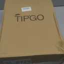 TIPGO Bathroom Trash Can with Lid, 4 Gallon / 15 Liter Small Garbage Can, Press Top Bin, Plastic Wastebasket with Pop-Up Lid for Bedroom, Living Room, Office (Grey, 2 Pack)