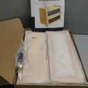 Double Layer Bread Box for Kitchen Countertop, Large Breadbox Bread Container Storage with Windows, Wooden Farmhouse Bread Holder (Natural Bamboo)