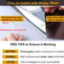 Window Privacy Film One Way Daytime Privacy Static Cling Sun Blocking Anti UV Reflective Window Tint for Home and Office, Tinted Black, 23.6 inch X 157.4 inch