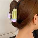 3 x Pencil Hair Claw Clips Cute Teacher Hair Clip for Long Thick Hair Funny Back To School Hair Accessories Strong Hold Acrylic Pencil Hair Jaw Barrettes for Teachers Appreciation Gift