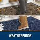 OLANLY Front Door Mat Indoor Outdoor Entrance, Waterproof All-Season, All-Weather Doormat, Sturdy Natural Rubber, Low Profile, Easy Clean Patio Porch Entryway Mat, Herringbone Brick (Beige, 59x23)