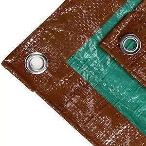 Tarps Now Utility Plastic Tarp (Poly Tarp) 20x40 ft - 6 MIL Medium Duty Waterproof Cover | Multipurpose Tarp with Rustproof Grommets & Reinforced Rope Hems | Ideal for Roof Repairs, Landscaping -Brown