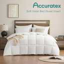 ACCURATEX Oversized King Duvet Insert Comforter 120x98,100% Cotton 400GSM Thick Fluffy Down Alternative Comforter,Breathable Soft White Hotel Bed Duvet Insert with Corner Tabs