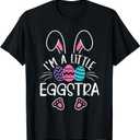 Im A Little Eggstra Funny Easter Bunny Cute Kids Toddler T-Shirt, Size: S