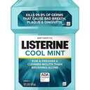 Listerine Cool Mint Intense Antiseptic Mouthwash, Daily Oral Rinse Kills 99.9% of Germs that Cause Bad Breath, Plaque & Gingivitis for a Fresh, Clean Mouth, Intense Mint, Convenience Pack, 1 L