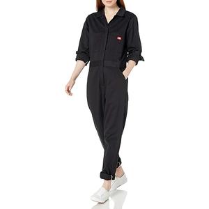 Dickies Women's Long sleeve cotton twill coverall (Black, X-Large)