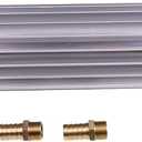 Universal 15" Single Pass Aluminum Finned Transmission Oil Cooler Compatible with Hot Rods Classic Engines Including GM Pontiac Mopar