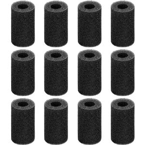 AQUANEAT 12-Pack Pre-Filter Sponge for Aquarium Shrimp Fry Fish Tank Filter 1 Intake, Replacement Foam Cover (2.2"D X 3.9"H, 1")
