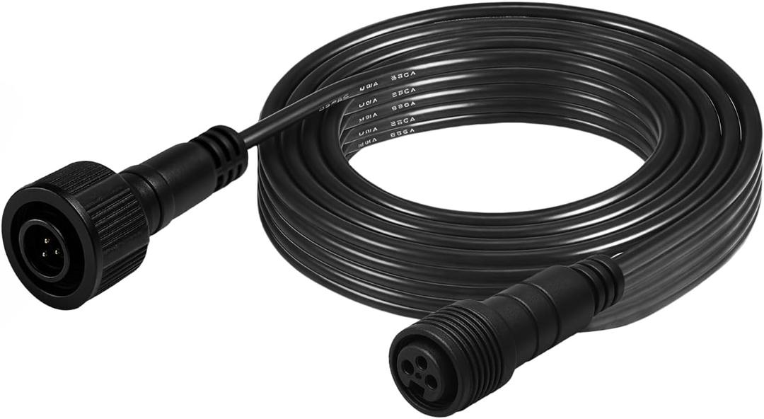 13ft Smart Outdoor String Lights Extension Cord4m Power Cable with 3-Pin PlugCompatible with Go-ve Lights H7039, H7038, H7037
