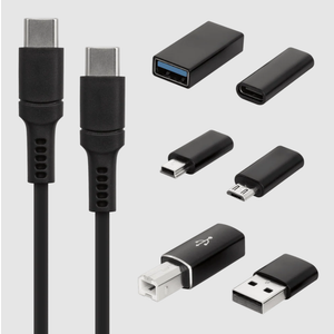 Helix Includes 6 USB-C Adapters + Carrying Case