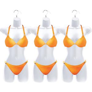 12 Pcs Hanging Mannequin Body Torso Female Women Dress Form with Hanger Hook Hip Long Hollow Back Mannequin Torso Thickened Plastic Shirt Display White (31.1 x 16.1 Inch)