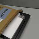 C-Shaped Side Table for Couch - Small Coffee Stand Sofa Tray Desk with Metal Frame and Waterproof Scratch Resistant, Modern End Accent for Living Room, Bedroom, Small Spaces, Rustic Brown